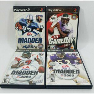 Madden 2001 2004 2005 NFL Game Day 2002 PS2 4 Game Lot